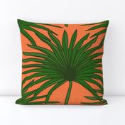 Palms in bright coral (large)