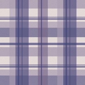 winter plaid - violet and cream