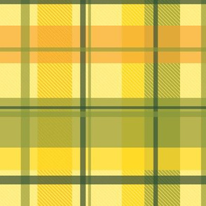 early summer plaid - orange and yellow