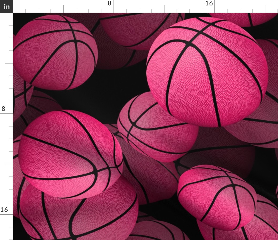 pink basketballs fade to black