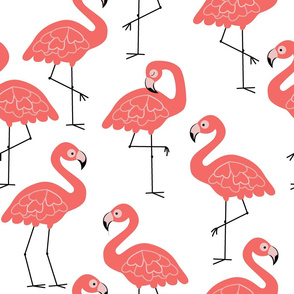 Let's Flamingo Plain-Large