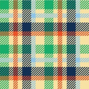 Plaid Carolina Blue, Light Blue, Navy, Green, Off White, Saint Patricks Day