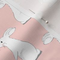 Bunny Rabbits - small scale on Apricot