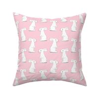 Bunny Rabbits - small scale on Pink