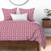 australian cattle dog donuts fabric - donuts fabric, dog donut, food fabric, cute dog fabric, pet friendly fabric - blue heeler - pink