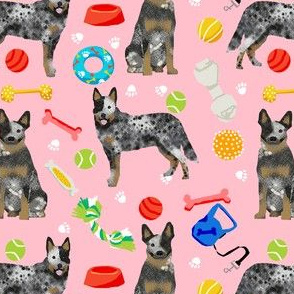 australian cattle dog toys fabric - dog Fabric