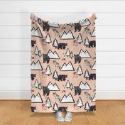 Forest Animals - Large Scale on Peach