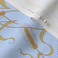 Art Nouveau Wheat wallpaper - blue