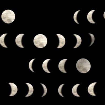 Moon Phases on Black