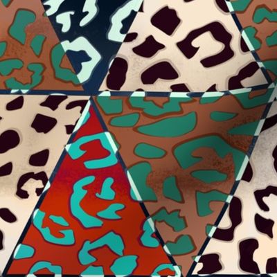  Jaguar Skin in triangles. Patchwork.