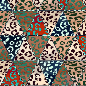  Jaguar Skin in triangles. Patchwork.