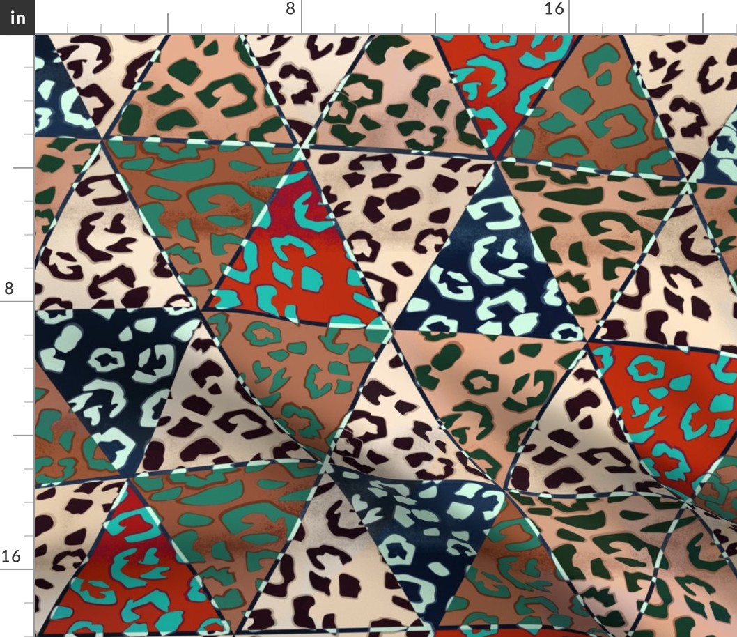  Jaguar Skin in triangles. Patchwork.