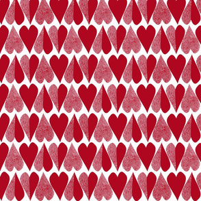  Hearts . red and white.