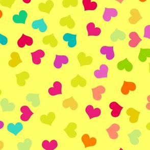 Small Vibrant Colorful Hearts