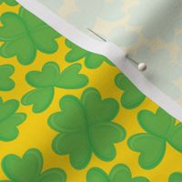Saint Patrick's Day Clover Shamrock Green Gold Four Leaf Clover
