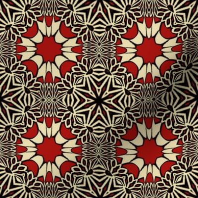 F-Red Flower Tile