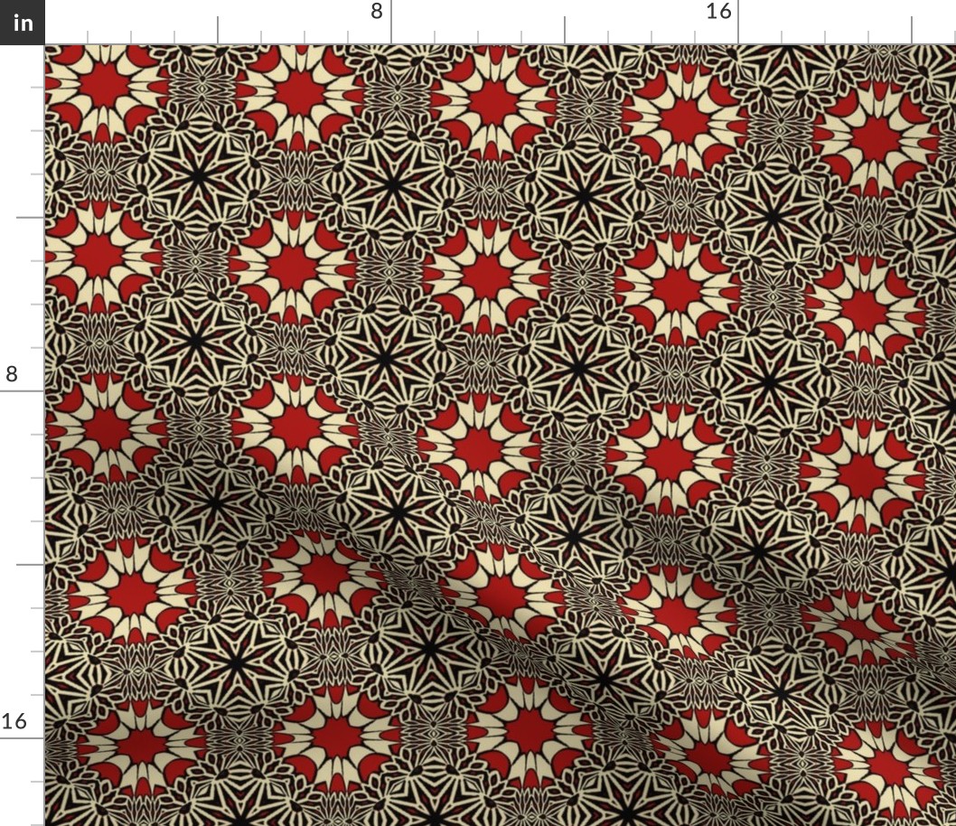 F-Red Flower Tile