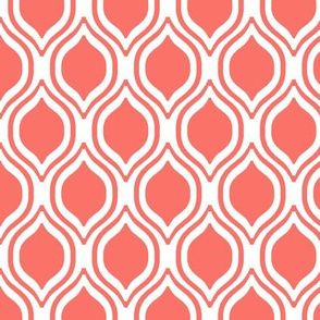 ogee fabric - traditional fabric, coral fabric, living coral fabric, pantone fabric, 