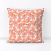 palm print - coral palm, palms, living coral, tropical print, color of the year, 2019