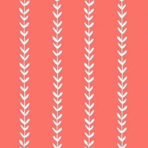 vine fabric - coral vine, vines fabric, simple coordinate, decor fabric, spoonflower fabric, living coral fabric, pantone fabric