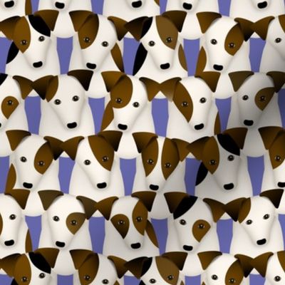 lots of terriers - parson jack russells - JRT PRT dog pattern - small - very peri