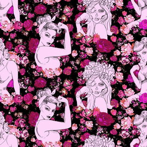 Rockabilly Pinup Floral