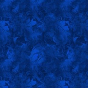 Sapphire Blue Abstract Feather Pattern