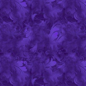 Amethyst Purple Abstract Feathers Pattern