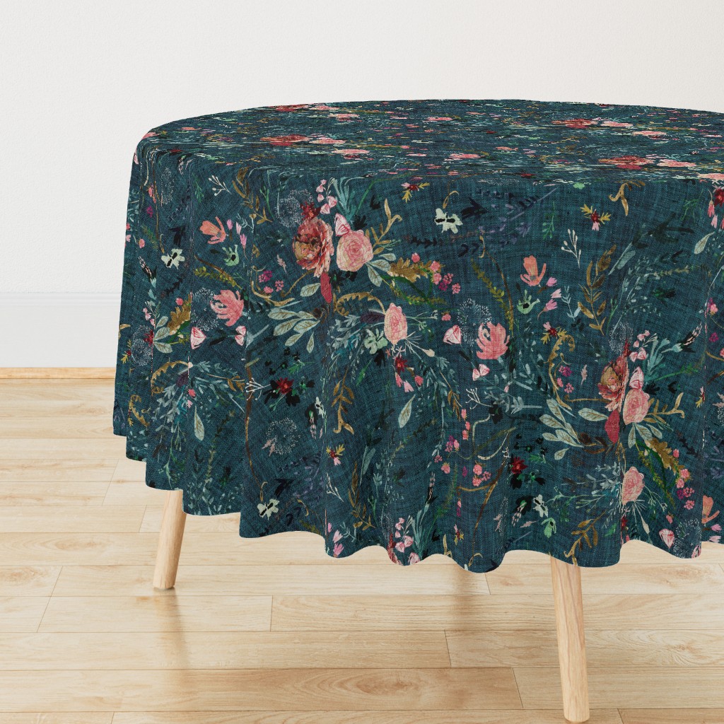 Fable Floral (teal) JUMBO