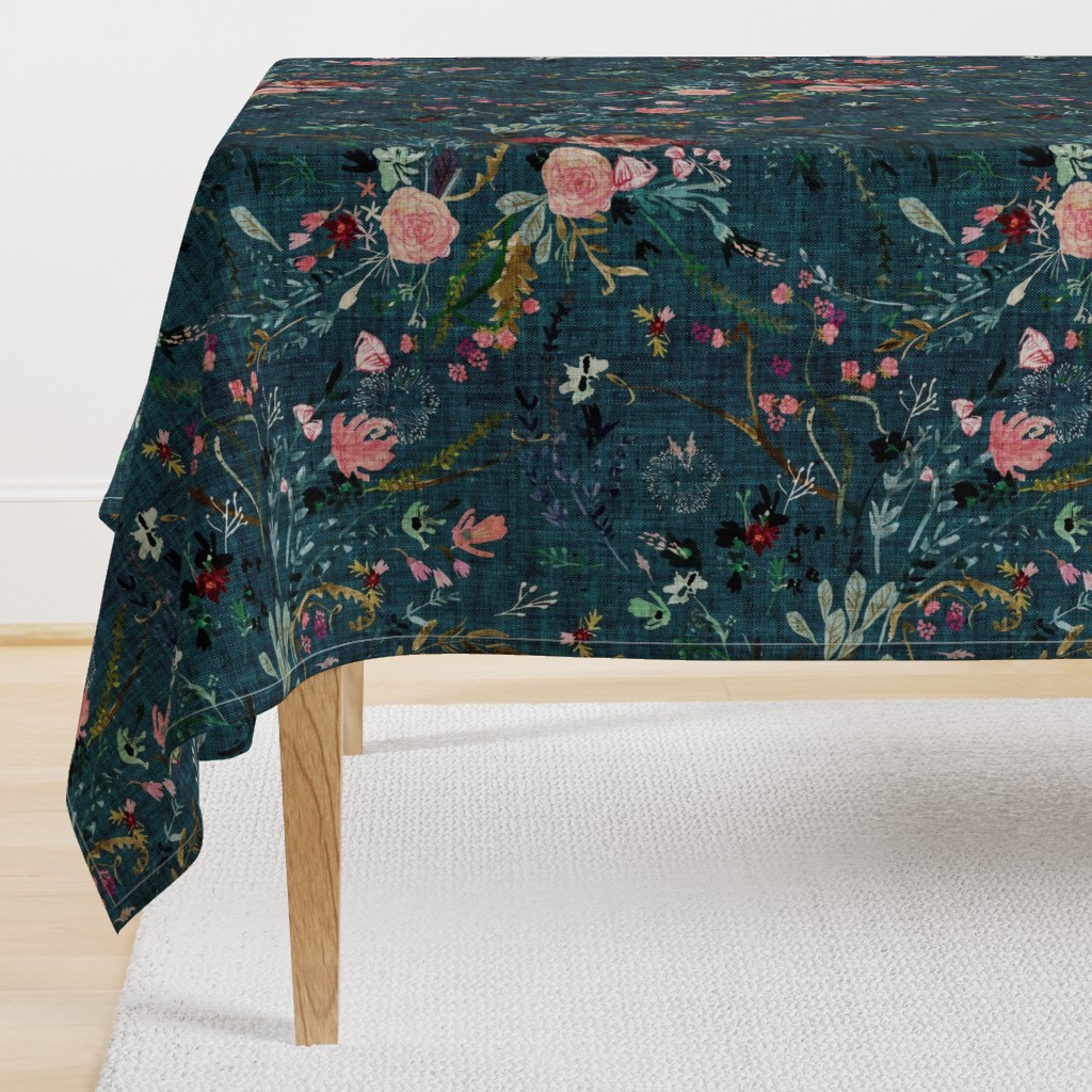 Fable Floral (teal) JUMBO