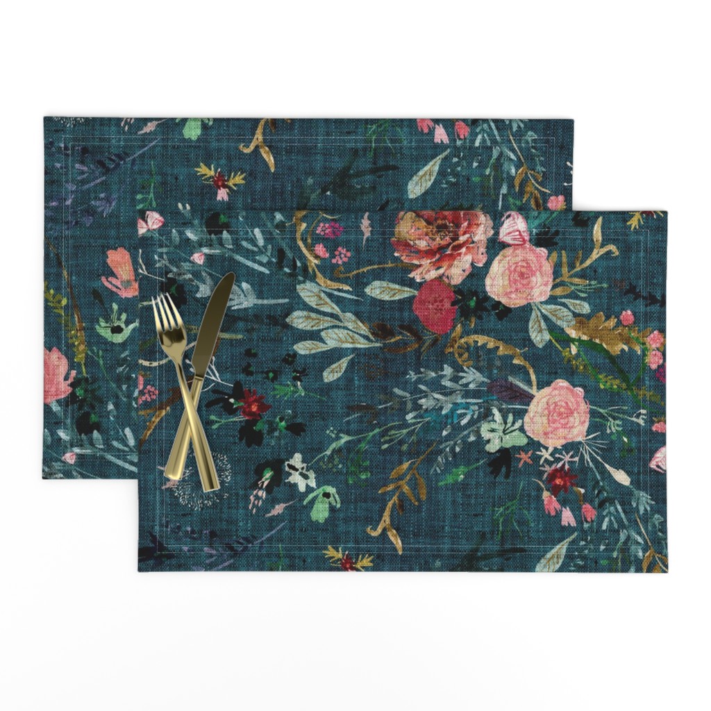 Fable Floral (teal) JUMBO