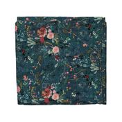 Fable Floral (teal) JUMBO