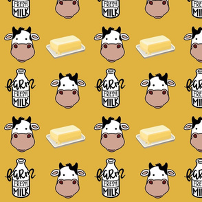 Mustard Cows Milk and Butter