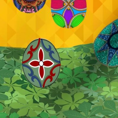 Pysanky Eggs Sunset Forest