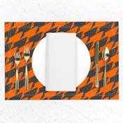 Sharkstooth Sharks Pattern Repeat in Grey and Neon Orange