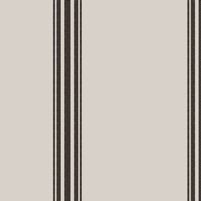 black ticking stripe on natural boho stripe tribal stripe
