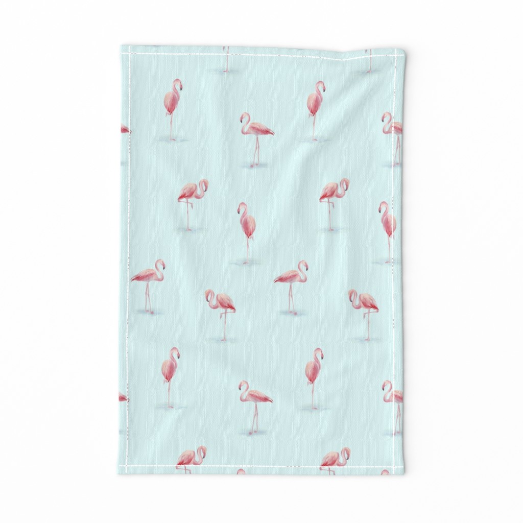 Watercolor flamingo pattern
