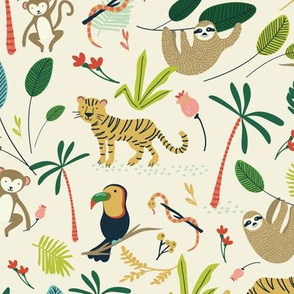 Lush Jungle Night Leopard Pattern Wallpaper for Walls