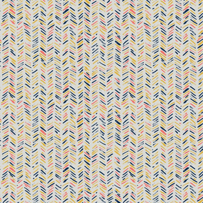 Coral Navy and Yellow Baby Sized Chevron