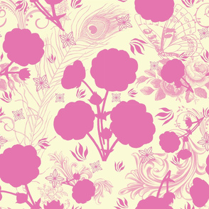 Cinquefoil pattern pink-beige