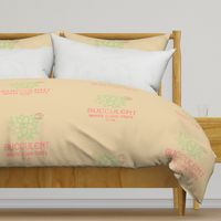 Succulent Grain Sack 18" Pillow Panel | Vintage Vacation