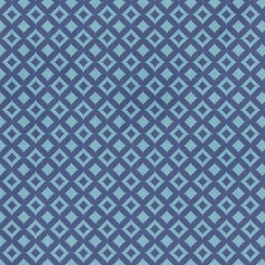 Moroccan Mosaique tiny blue checks distressed stone texture