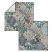 Duck egg Blue Decorative Moroccan Tiles Grey Cream Beige Turquoise Ivory