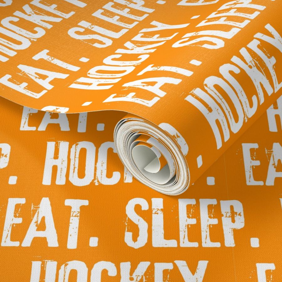 Eat. Sleep. Hockey.  - orange  LAD19