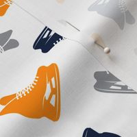 ice hockey skates - navy orange grey LAD19