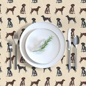 german shorthaired pointer dogs fabric - gsp fabric, gsp dog, cute dog, black and white gsp, liver gsp, dog fabric
