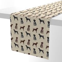 german shorthaired pointer dogs fabric - gsp fabric, gsp dog, cute dog, black and white gsp, liver gsp, dog fabric