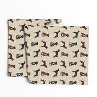 german shorthaired pointer dogs fabric - gsp fabric, gsp dog, cute dog, black and white gsp, liver gsp, dog fabric