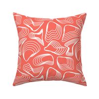 Swirled White on Living Coral Large