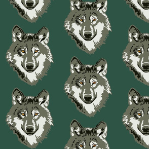 Walter the wolf in deep teal